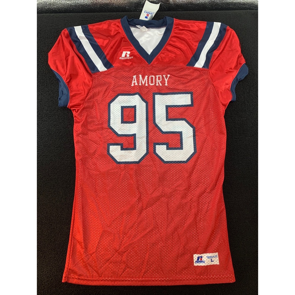 Russell Athletic Adult Sublimated Jersey Red Number 95 Amory Size Large